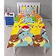 Pokemon Catch' Single Duvet Set-Repeat Pattern Design, 100% Polyester Microfibre, Multi-Colour 135 x 0.03 x 200 cm