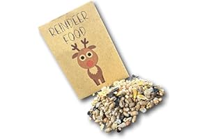 WAYSTOSAYTHANKYOU Eco Friendly Reindeer Food – Christmas Magic Bird Seed Packet – Plastic Free & Wildlife Safe – Attract Santa’s Reindeers – Kids Christmas Eve Tradition – Scatter in Garden for Wildlife – UK Made (1)