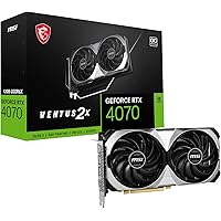MSI GeForce RTX 4070 VENTUS 2X 12G OC Tarjeta Gráfica - RTX 4070 GPU, 12GB GDDR6X (21Gbps/192-bit), PCIe 4.0 - 2 x TORX Fan 4
