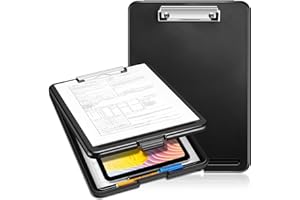 SITHON Portablocco per Infermieri con Scomparto Portadocumenti, Portatile Tavoletta Clipboard per Scrittura in Plastica, Sottile Leggero Porta Appunti A4 per Ospedali Aule Studenti Scuola Ufficio