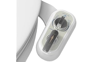 WITHLENT Bidet Toilette WC gauche - Bidet Japonaise Toilette Bidet rétractables autonettoyantes Non Électrique Double Buse Interface France Taille Standard 3/8-Bidet Kit Complet
