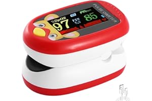 TP TRADEPROVIDER Paediatric Pulse Oximeter for Babies, Kids & Toddlers | Accurate NHS Child Oxygen Saturation & Infant Heart Rate Reader | Safe Finger Sensor, Home Use, SpO2 Levels Monitor, LED Display (Red Oximetre)