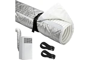 Isolering frånluftsslang luftkonditioneringsenhet – 150 cm termoisoleringsskydd för klimatslang, Ø 15 cm, luftkonditionerings