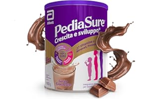 PEDIASURE Crescita e Sviluppo, Integratore Alimentare per Bambini da un anno in su, Multivitaminico con 27 Vitamine e Minerali e Proteine, Confezione 850g, gusto Cioccolato
