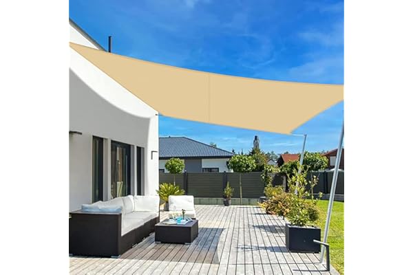 LOVE STORY Toldo Vela de Sombra Impermeable Rectangular 3x4m Protección Rayos UV, PES Toldos para Patio,Exterior Terrazas, Jardín, Balcon (Arena)