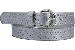 EANAGO Cinturón infantil para niñas (niños de guardería y primaria, 5-9 años, cintura de 57-72 cm), cinturón de 65 cm, con brillantes