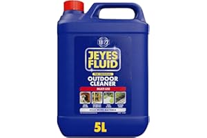 Jeyes Fluid Outdoor Cleaner (5 Litre). Multi Use Disinfectant Liquid - Kills 99.9% Bacteria, Patio Cleaner Fluid for Greenhouses, Paths, Pet Housing - Tackles Dirt, Rust & Limescale - Protects Family