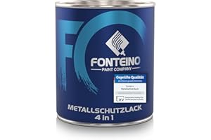 Fonteino Metallschutzlack 3in1 Metallfarbe Grundierung Rostschutzfarbe Decklack - Anthrazitgrau 750ml