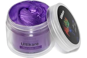 Cera Gris del color del pelo, Ultikare cera de color para el pelo Temporal Cera natural desechable para teñir el cabello en color Cosplay, partido (Morado)