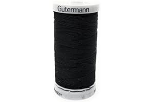 GÜTERMANN Stoffe Hemmers Hilo de coser de poliéster extra fuerte [100 m] resistente a los rayos UV, negro