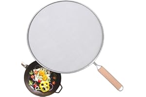 LRUVAQI Frying Pan Splatter Guard | Splatter Screen for Frying Pan | Mesh Splatter Guard Kitchen Frying Pan Oil Splash Proof Protection Cover for Frying Pan 13", 11.5", 10", 8" Available