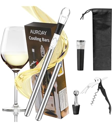 Bacchetta Refrigerante Per Vino | Mantiene Freddo Fino A 3 Ore | Con Beccuccio Decantatore | Acciaio Inox - Foto 5