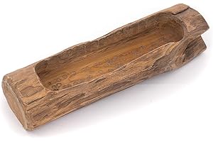 DESIGN DELIGHTS Ciotola in Legno Naturale Fiore 40 | Teak, 40x13 cm (LxP) | Ciotola in Legno Allungata, Ciotola da Portata, in Teak, Ciotola Decorativa Naturale