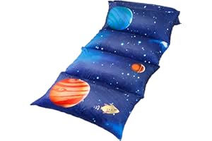 ‎BUTTERFLY CRAZE Butterfly Craze Bodenkissen Bett Lounger Abdeckung, gemütliche & stilvolle für Kinder & Erwachsene, Recliner Bodenkissen für ultimativen Komfort, Kleinkind Nap Matte, nur Abdeckung, Galaxy, King