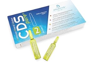 AQUARIUS pro life ® - CDSpure 6x5ml I nano-gefilterte Chlordioxid-Fertiglösung (0,299%) in Klarglas Ampullen I 5 Jahre ungekühlt haltbar I 2990ppm I CDL Tropfen I Premium CDS I Das Original