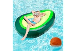 Hairizone Bouée Avocat Gonflable Géant, Flotteur Gonflable de Piscine d'avocat, Matelas gonflables géants avec la Boule pour la Partie de Piscine et Le Radeau de Natation de Plage