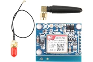 Fdit SIM800L Module, SIM800L GPRS GSM SMS Breakout Module with Antenna, Wireless Communication Module, Replacement for SIM900A, Compatible with 3.3V and 5V