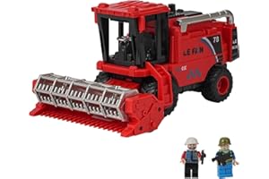 Noaya Combine Harvester Toys - Realistic Combination Harvester, Simulating Wheat Cutting Scenes, No Need for Batteries, Multi Joint Movable Farm Toys for Kids Boys Girls Birthday Gift, Red