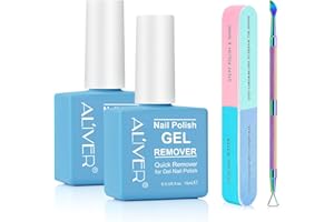 ATOANY Nagellackentferner 2 Stück mit Nagelfeile Nagelhautschieber, Gel Nagellack Entfernung, Nagellack Entferner, Gel Nail Polish Remover, Entfernen Sie Gelnägel Einfach und Schnell Schadet den Nägeln Nicht