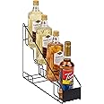 Mind Reader IRSYR4-BLK Condiment Rack, Metal, 4 Bottle Holder