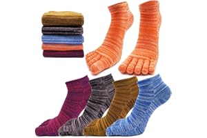 MOAMUN 5 Pares De Primavera Cinco Dedos Dedo Del Pie Calcetines Para Hombres Mujeres Algodón, Damas Calcetines De Tobillo De Corte Bajo Suaves Y Transpirables