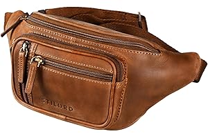 STILORD 'Greg' Marsupio Pelle Marrone Borsa da Cintura Vintage Uomo Donna Borsello da Petto Elegante Cuoio Vera Zainetto Monospalla per Running Festival, Colore:andorra - marrone
