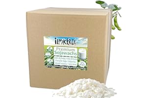 Ilmkerze® Premium Soy Wax Flakes 10 kg Natural Sustainable Palm Oil Free for Candles Cosmetics DIY Sizes up to 10 kg