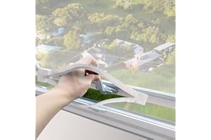 REDTRON Zanzariera Regolabile a Piacere con zip (3 pezzi, Bianco), 150 cm x 180 cm Rete Autoadesiva per Finestra, Zanzariera Regolabile per Tenere Fuori gli Insetti/Mosche