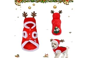 GUBOOM Cane Natale Vestiti, Vestito Natale Cane, Vestito natalizio per cane, Vestito Natale Gatto Cane, Costume Natalizio per Cani, Natale Cane Abbigliamento per Invernale Natale Animali Domestici