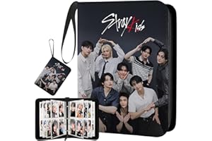 SOSAYI Stray Noir Photocard Binder, SKZ Photocards Holder, Stray Cartes Album À Collectionner 400 Pochettes, Cadeaux Kpop pour Stay