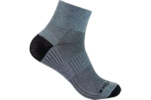 Wrightsock Profi Sportsocke, Laufsocke Modell Coolmesh II in zweifarbig gemustert, Anti-Blasen-System, doppel-lagig, Quarter mittellang