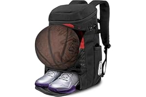 KINGSLONG Sac à Dos de Basketball Football, Sac D'équipement de Basketball avec Compartiment à Balles et Compartiment à Chaussures pour Basketball, de Volleyball, de Baseball, de Football