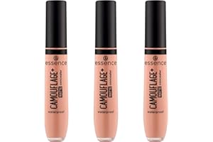 ‎ESSENCE COSMETICS essence CAMOUFLAGE+ MATTE concealer, Nr. 90, Braun, langanhaltend, mattierend, abdeckend, matt, vegan, ölfrei, ohne Parabene, ohne Mikroplastikpartikel, 3er Pack (3x8ml)