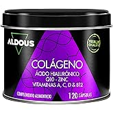 Pure Hydrolyzed Collagen, Hyaluronic Acid, Coenzyme Q10, Zinc - Energy | 120 Days - Vitamins A, C, D - Vitamin B12 - Advanced