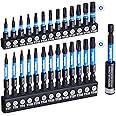 toolant Impact Torx Bit Set 26+1pcs (T7-T40), 1/4 Hex-Shank S2 Steel Security Torx Bit Set, Tamper Proof Star Bit Set with CNC Machined Tips, 1”&2” Long with Magnetic Impact Bit Holder and Storage Box