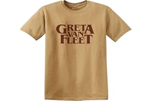 BAND MONKEY Greta Van Fleet Unisex T-Shirt Logo Gold