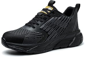 COOU Scarpe Antinfortunistica Leggere Uomo Donna Scarpe da Lavoro con Punta in Acciaio Traspirante Scarpe Sportive di Sicurezza Comode 36-45 EU