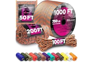 ‎TECEUM TECEUM Paracord 750lb Jagdsaison (Hunting Season) – 30 m– 4 mm – Nylon – Robuste Taktische Fallschirmschnur nach MIL-SPEC – Survival-Seil für Notfälle – EDC, Camping, Wander Ausrüstun (100 ft) 150a