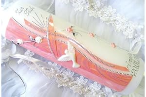 Cierge de baptême Fille 250/70 mm VT – 42 avec Accessoires pour Personnalisables