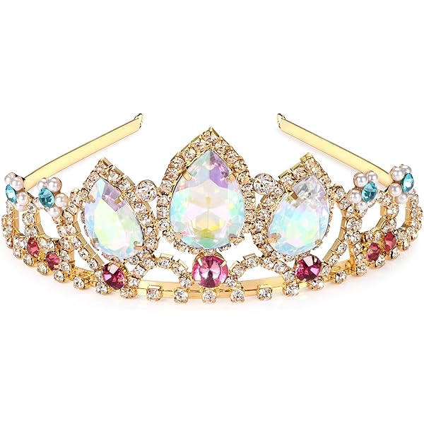 Tiara Principessa Con Strass - Rosa E Oro, Per Compleanni, Halloween, Matrimoni - Foto 10