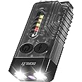 BORUIT V10 Small Powerful Torch Led Super Bright 1000 Lumen with 365nm UV Black Light - USB C Rechargeable Keychain Torches with COB Side Light, Buzzer, Magnet- 12 Modes, IPX4 Mini Pocket Flashlight