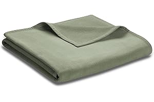 biederlack® Flauschige Kuscheldecke aus Baumwolle & Polyacryl I Made in Germany I Öko-Tex Made in Green I nachhaltig produziert I einfarbige Wohndecke Cotton Uni - Salbei I Sofadecke in 150x200 cm