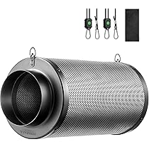Hon&Guan Extracteur D'Air 100 Mm 221 M³/h – 6W DC Silencieux Avec Variateur De Vitesse – Ventilation Cave, Garage, Grow Tent