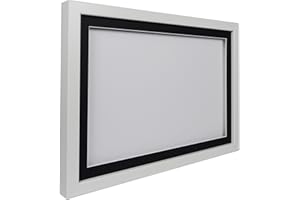 Vivarti Truebox 3D Shadow Display Picture Frame (A2 Size, 42 x 59.4 cm) White Frame, Black Mount, White Backing Card. Portrait or Landscape Photo Frame with Wall Mounted Hook