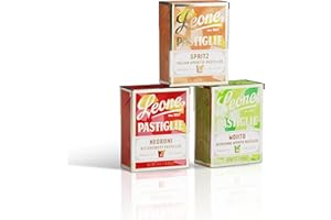 Leone dal 1857 - Tris Pastiglie Leone Spritz, Mojito, Negroni - Scatolette Caramelle Leone Cocktail - Senza Glutine e Vegane - 3 Scatolette da 27g (3 x 27g)