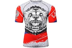 LAFROI CLY08 - Maglia a Compressione da Uomo a Maniche Corte UPF 50+, Uomo