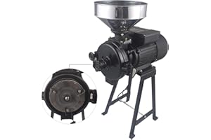 RibasuBB Molinillo eléctrico de cereales, 1500 W, grano 1400r/min, de acero inoxidable, para granos de café, nuez moscada, canela, granos de tonka, pimienta larga
