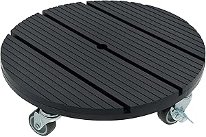 ‎HRB HRB WPC Pflanzenroller witterungsbestaendig 80 kg Tragkraft, Rollbrett Pflanzen, Untersetzer Blumentopf für den Innen- sowie Außenbereich (Rund Ø 30 cm, Anthrazit)