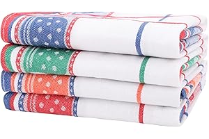 TanYiYi Tea Towels - Set of 4 - Kitchen Towels - 90% Cotton - 60 x 40 CM