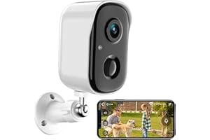 RADCLO 2K Wireless Outdoor Security Camera, Battery Powered WiFi CCTV with AI Detection, Color Night Vision, 2-Way Audio, Siren & Spotlight, Waterproof Indoor/Outdoor Home Surveillance